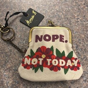 Mona B Cream Floral Coin Purse